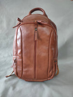 Load image into Gallery viewer, Boston veg Italian  tan laptop backpack
