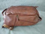 Load image into Gallery viewer, Boston veg Italian  tan laptop backpack
