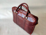 Load image into Gallery viewer, JOSEPH 02  BURNISH DARK COGNAC LAPTOP BAG
