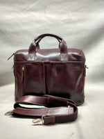 Load image into Gallery viewer, Angus laptop bag burnish brown
