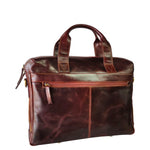 Load image into Gallery viewer, Angus laptop bag burnish dark cognac
