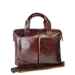 Load image into Gallery viewer, Angus laptop bag burnish dark cognac
