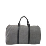 Load image into Gallery viewer, Cody duffel bag herringbone canvas and black leather
