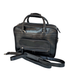 Load image into Gallery viewer, LEVINE W/2 COMPARTMENT BLACK LAPTOP BAG
