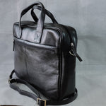 Load image into Gallery viewer, Ivan black milled laptop bag
